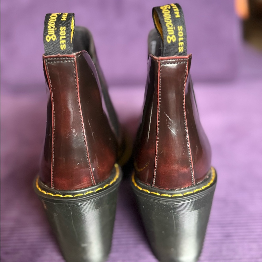 Dr. Martens Cherry Red Hurston Chelsea Boot - Picture 10 of 12